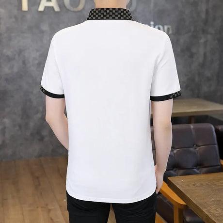 Casual Polo Collar Men's Loose Short Sleeve Conceitastral