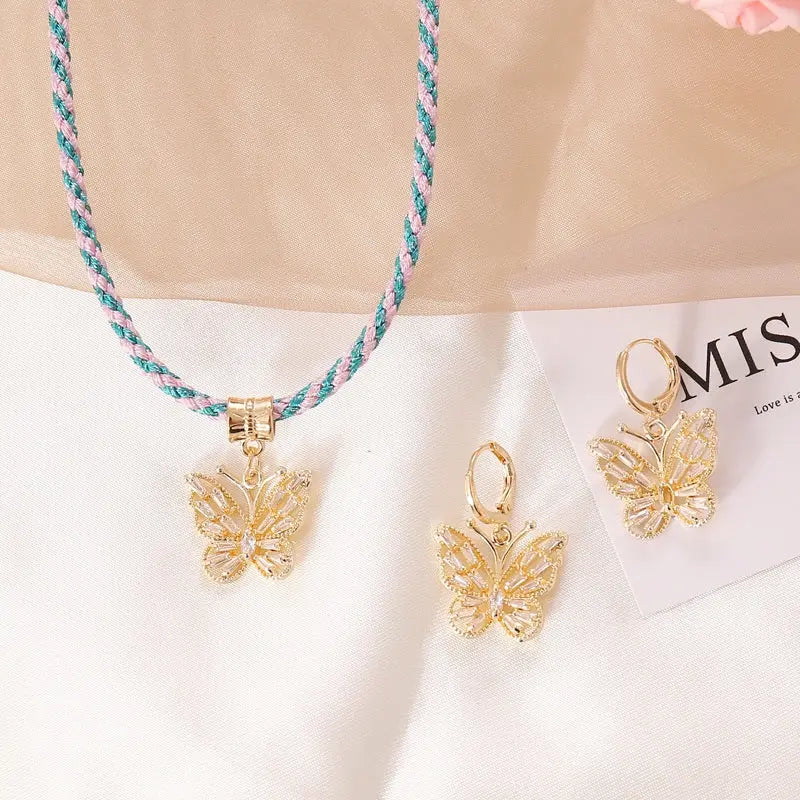 Copper Micro Inlaid Zircon Necklace Women Conceitastral