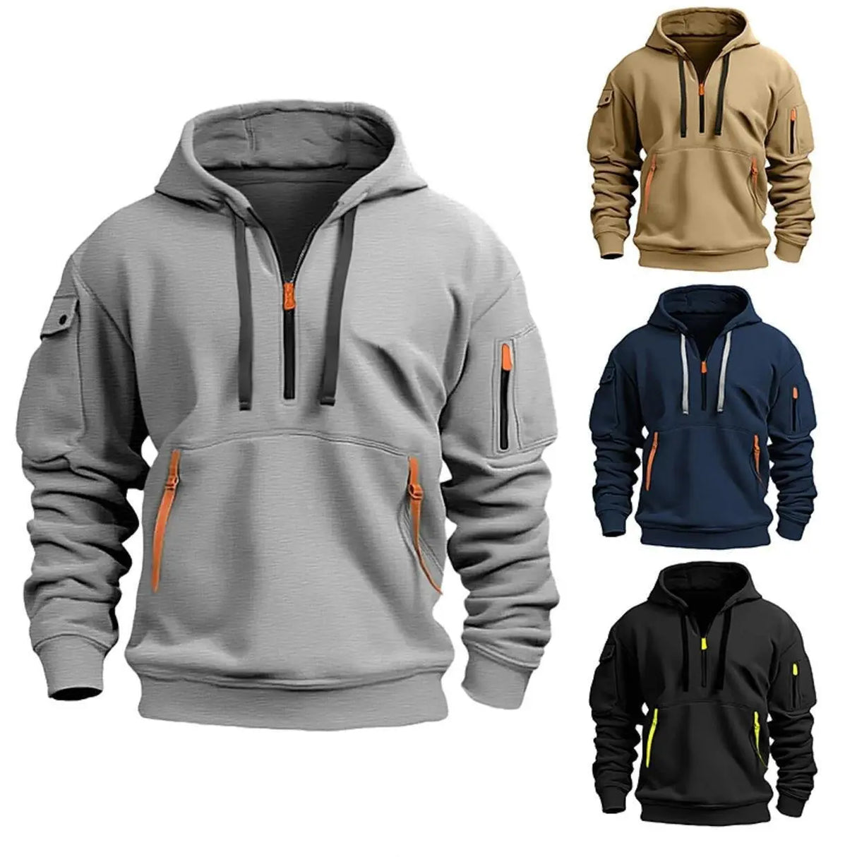 Cotton Dropped Shoulder Hooded Sweatshirt Men's Women's Plus Size Loose Pullover Fashion Sweatshirt Conceitastral