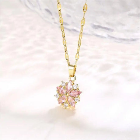 Crystal Snowflake Necklace Women Fashion Ins Necklace Conceitastral