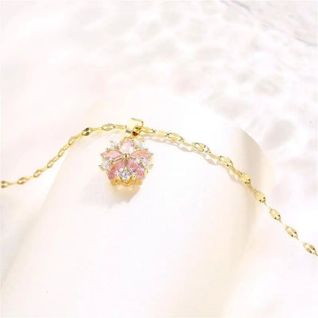 Crystal Snowflake Necklace Women Fashion Ins Necklace Conceitastral