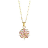 Crystal Snowflake Necklace Women Fashion Ins Necklace Conceitastral
