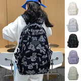 Cute Bears Print Backpack Fashion Versatile Large Capacity Travel Bags Women Junior High School Students Schoolbag Girls Campus Bag Conceitastral