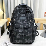 Cute Bears Print Backpack Fashion Versatile Large Capacity Travel Bags Women Junior High School Students Schoolbag Girls Campus Bag Conceitastral