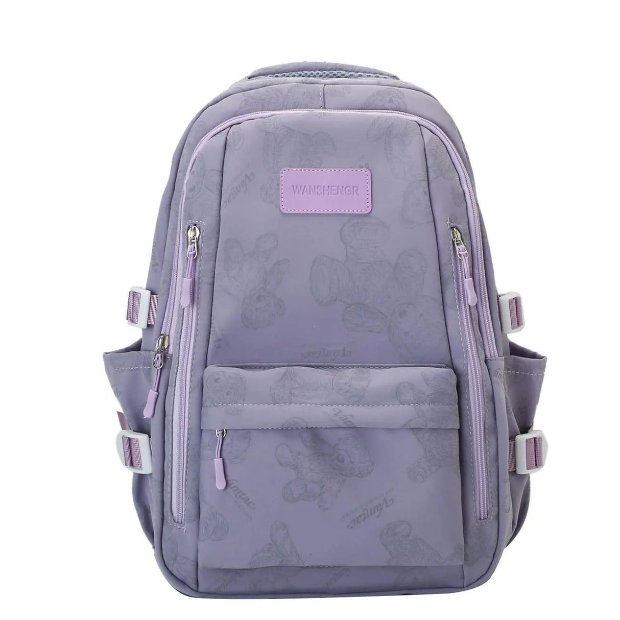 Cute Bears Print Backpack Fashion Versatile Large Capacity Travel Bags Women Junior High School Students Schoolbag Girls Campus Bag Conceitastral