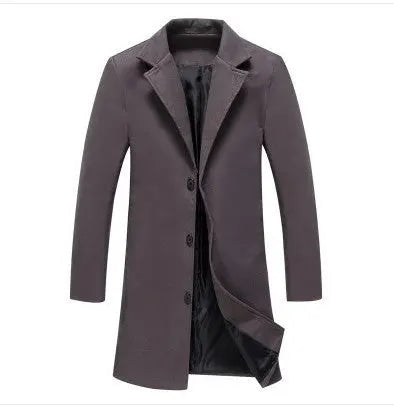 2020 outono e Inverno Nova Mens Cor Sólida Business Casual Casaco de Lã/Dos Homens High-end Da Marca Longo Fino casaco Masculino Casaco de lã Conceitastral