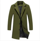 2020 outono e Inverno Nova Mens Cor Sólida Business Casual Casaco de Lã/Dos Homens High-end Da Marca Longo Fino casaco Masculino Casaco de lã Conceitastral