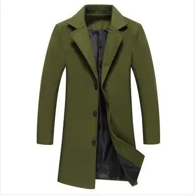 2020 outono e Inverno Nova Mens Cor Sólida Business Casual Casaco de Lã/Dos Homens High-end Da Marca Longo Fino casaco Masculino Casaco de lã Conceitastral