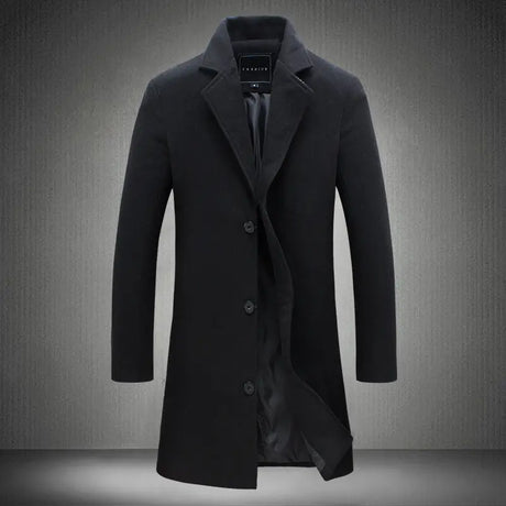 2020 outono e Inverno Nova Mens Cor Sólida Business Casual Casaco de Lã/Dos Homens High-end Da Marca Longo Fino casaco Masculino Casaco de lã Conceitastral