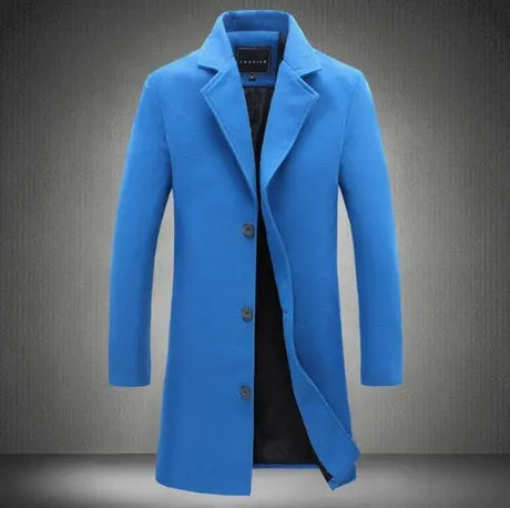 2020 outono e Inverno Nova Mens Cor Sólida Business Casual Casaco de Lã/Dos Homens High-end Da Marca Longo Fino casaco Masculino Casaco de lã Conceitastral