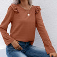 Dot Jacquard Long-sleeved Round Neck Pullover Shirt Conceitastral