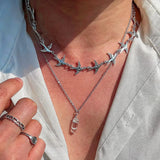 Double Layer Twin Clavicle Chain All-match Men Conceitastral