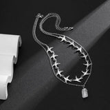 Double Layer Twin Clavicle Chain All-match Men Conceitastral
