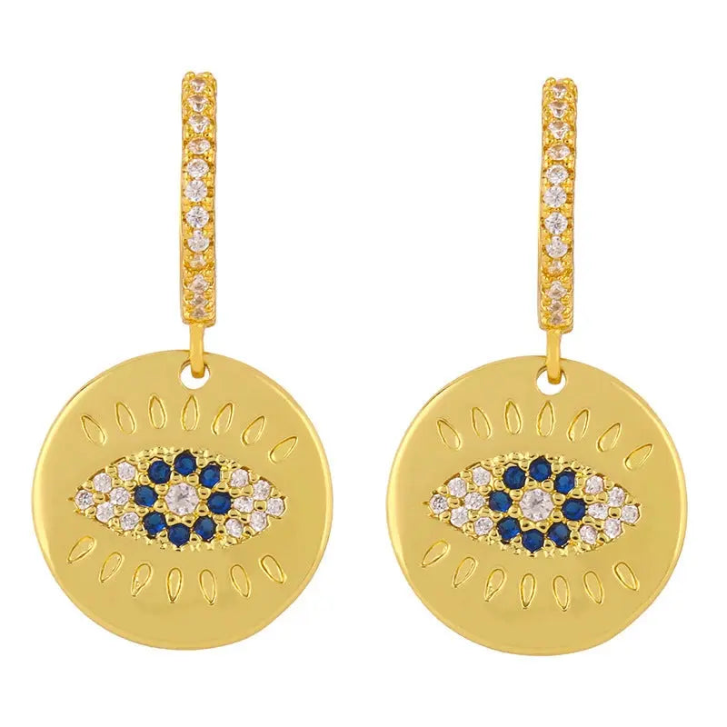 Earrings Women Temperament Sun Flower Earrings Inlaid Zircon Conceitastral