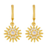 Earrings Women Temperament Sun Flower Earrings Inlaid Zircon Conceitastral