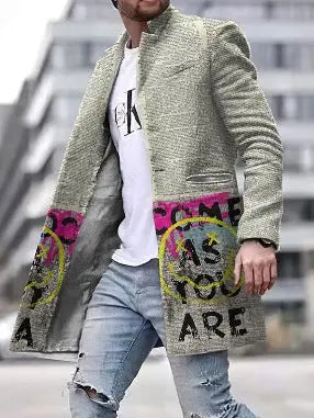 European And American New Men's Woolen Coat Conceitastral