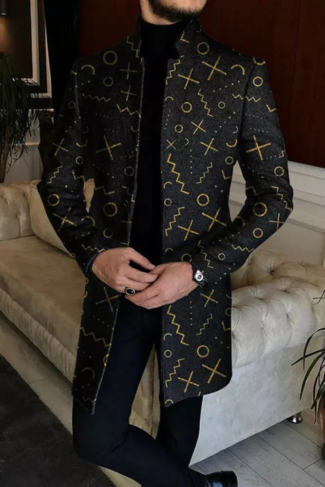 European And American New Men's Woolen Coat Conceitastral