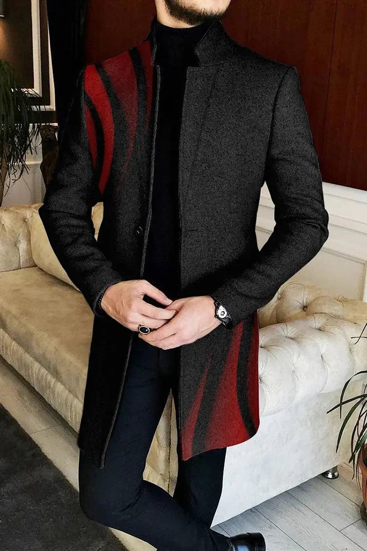 European And American New Men's Woolen Coat Conceitastral
