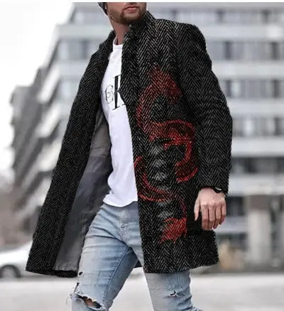 European And American New Men's Woolen Coat Conceitastral