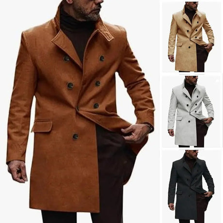 European And American New Plus Size Woolen Coat Men Conceitastral
