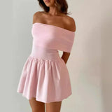 European And American Style Beach Holiday Sexy Dress Knitted Hollow-out Off Collar Conceitastral