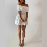 European And American Style Beach Holiday Sexy Dress Knitted Hollow-out Off Collar Conceitastral