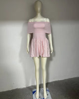 European And American Style Beach Holiday Sexy Dress Knitted Hollow-out Off Collar Conceitastral