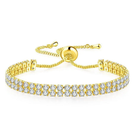 Fashion Double Row Zircon Bracelet For Women Rhinestone Bracelet Conceitastral