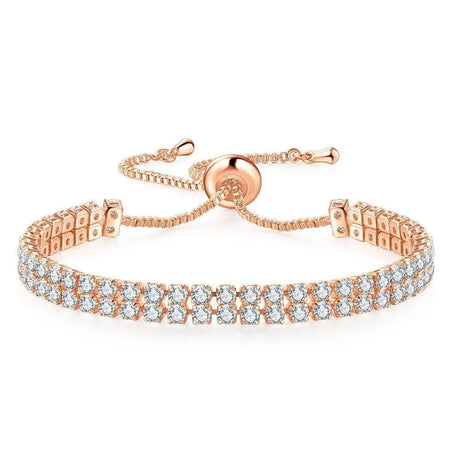 Fashion Double Row Zircon Bracelet For Women Rhinestone Bracelet Conceitastral
