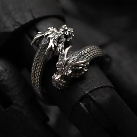 Fashion Double-headed Dragon Ring For Men Conceitastral