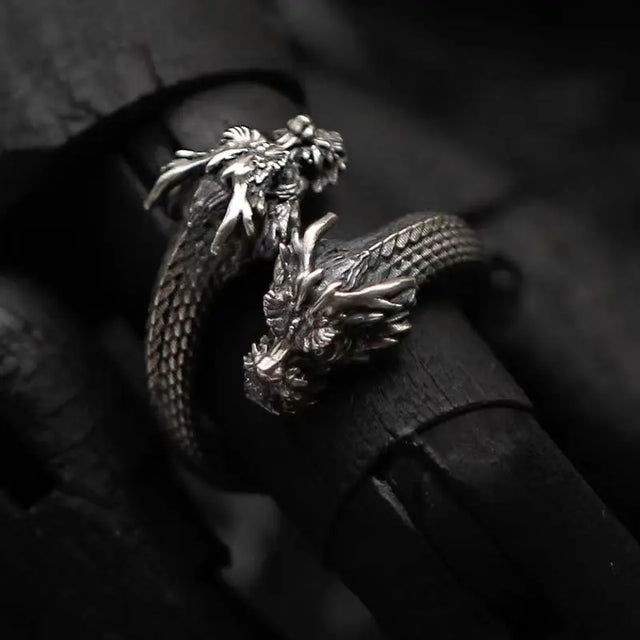 Fashion Double-headed Dragon Ring For Men Conceitastral