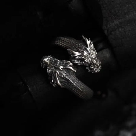 Fashion Double-headed Dragon Ring For Men Conceitastral