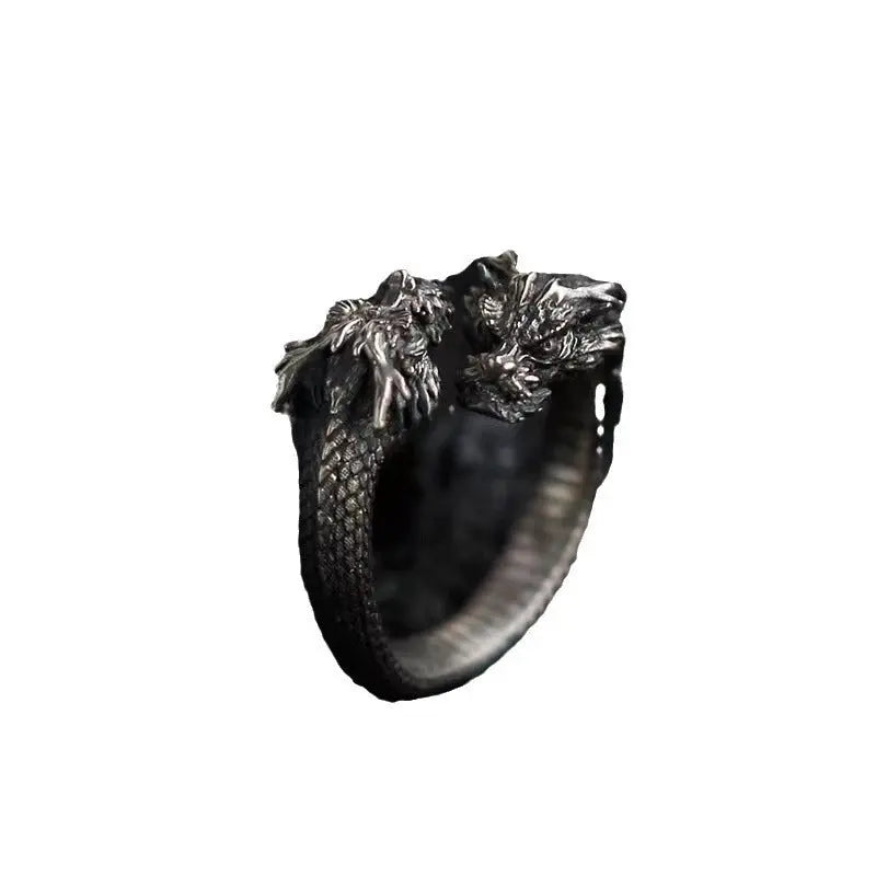Fashion Double-headed Dragon Ring For Men Conceitastral