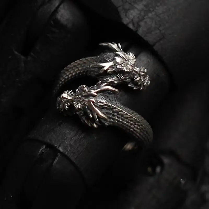 Fashion Double-headed Dragon Ring For Men Conceitastral