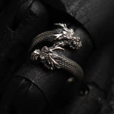 Fashion Double-headed Dragon Ring For Men Conceitastral