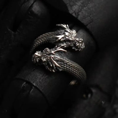 Fashion Double-headed Dragon Ring For Men Conceitastral