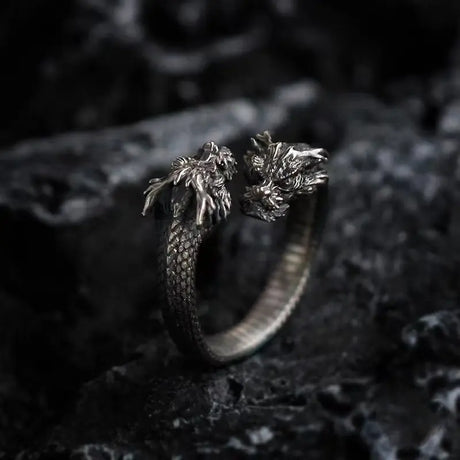 Fashion Double-headed Dragon Ring For Men Conceitastral