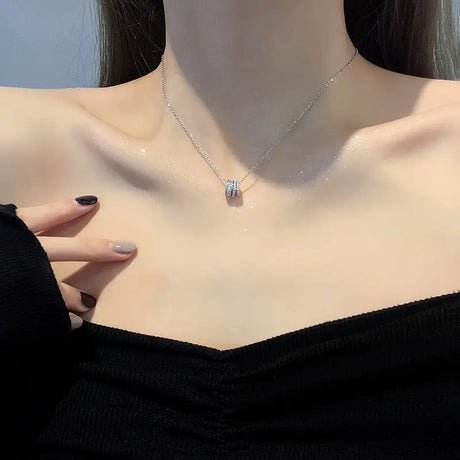 Fashion Multi Layer Ring Pendant Necklace Conceitastral