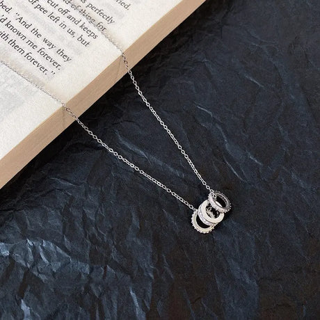 Fashion Multi Layer Ring Pendant Necklace Conceitastral