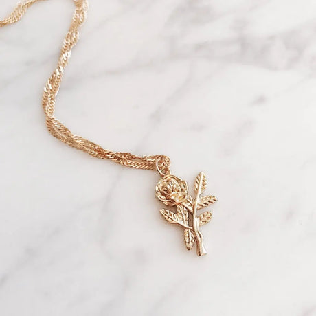 Flor rosa Colar de Pingente Para As Mulheres Conceitastral