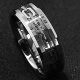 Geometric Cutout Chain Ring For Men Conceitastral