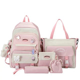 Girls Color Contrast Cute Large Capacity Backpack Conceitastral