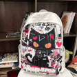 Girls' Harajuku Style Personalized Graffiti Simple All-match Backpack Conceitastral