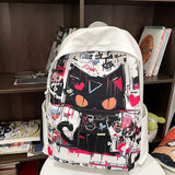 Girls' Harajuku Style Personalized Graffiti Simple All-match Backpack Conceitastral