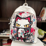 Girls' Harajuku Style Personalized Graffiti Simple All-match Backpack Conceitastral