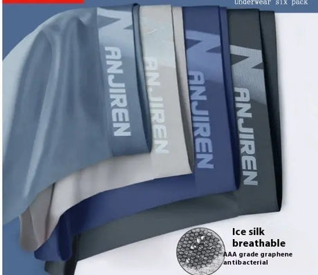 Graphene Underwear Men's Ice Silk Or Breathable Flat Boxer Shorts Head Trendy Conceitastral