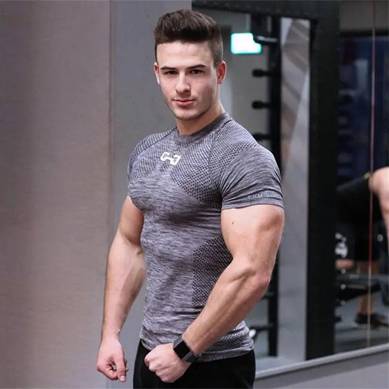 Gym Short Sleeve T Quick Dry Gym Clothes For Running Conceitastral