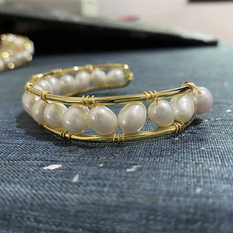 Handmade Pérola All-jogo Pulseira Pulseira Ajustável Mulheres Conceitastral