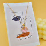 Heart Necklace Women Love Crystal Stone Necklace Summer Conceitastral
