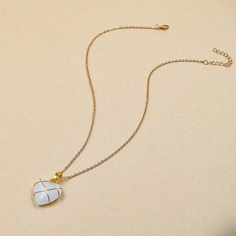 Heart Necklace Women Love Crystal Stone Necklace Summer Conceitastral